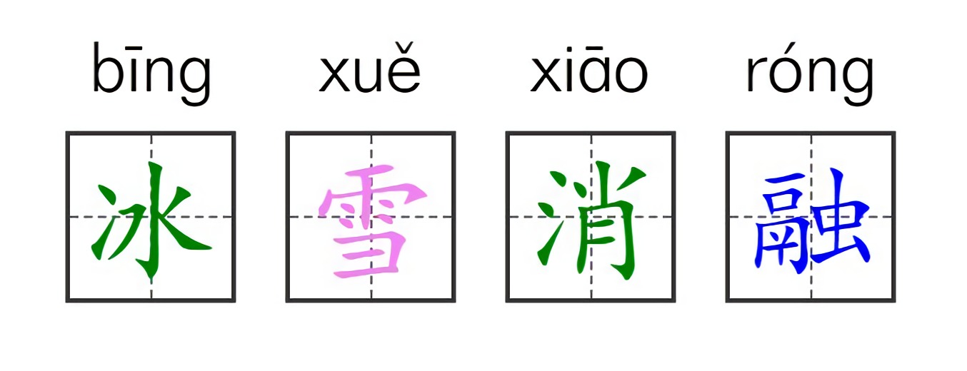 冰雪消融的反义词是什么？